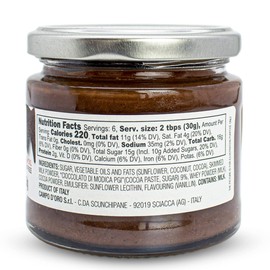 CAMPO D'ORO - Premium Chocolate Spread, DOP Certified Modica Chocolate, Creamy, Buttery, No Palm Oil, 6.35oz