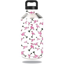 MightySkins Skin Compatible with Ozark Trail Water Bottle 64 oz wrap Cover Sticker Skins Cool Flamingo