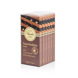 Venchi - Bundle of 6 Milk Chocolate and Hazelnut Bars, 21.16 oz - 3.52oz each bar - Gluten Free - Family Pack