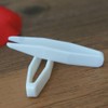 50 Pcs White Mini Plastic Tweezers Contact Lens Clip Beauty