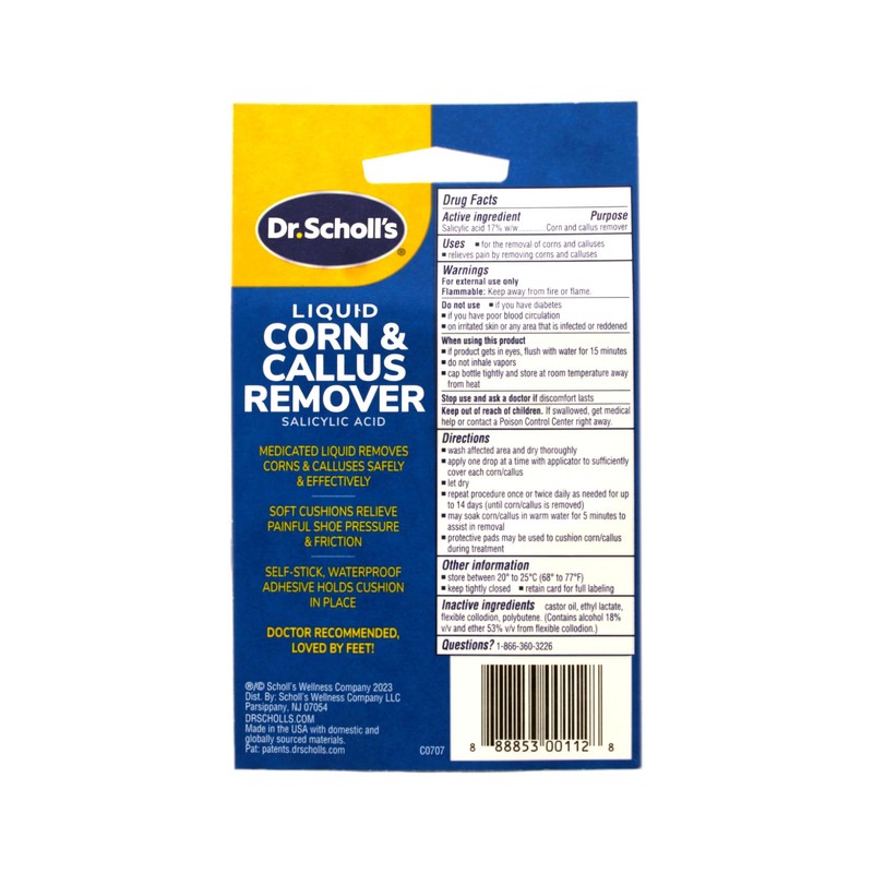 Dr. Scholl's Liquid Corn & Callus Remover, Liquid Kit- 1/3