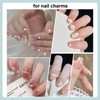 Hotalisona Silver and Gold Metal Nail Beads Charms and Gems