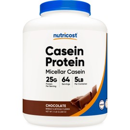 Nutricost Nutricost Casein Protein Powder 5lb Chocolate - Micellar Casein, Gluten Free, Non-GMO