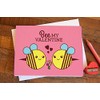 Cute Honey Bees Valentines Day Card - "Bee My Valentine"