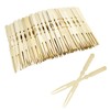 HAIKING Gourd Forks, 100 PCS Mini Bamboo Two Prongs Cocktail