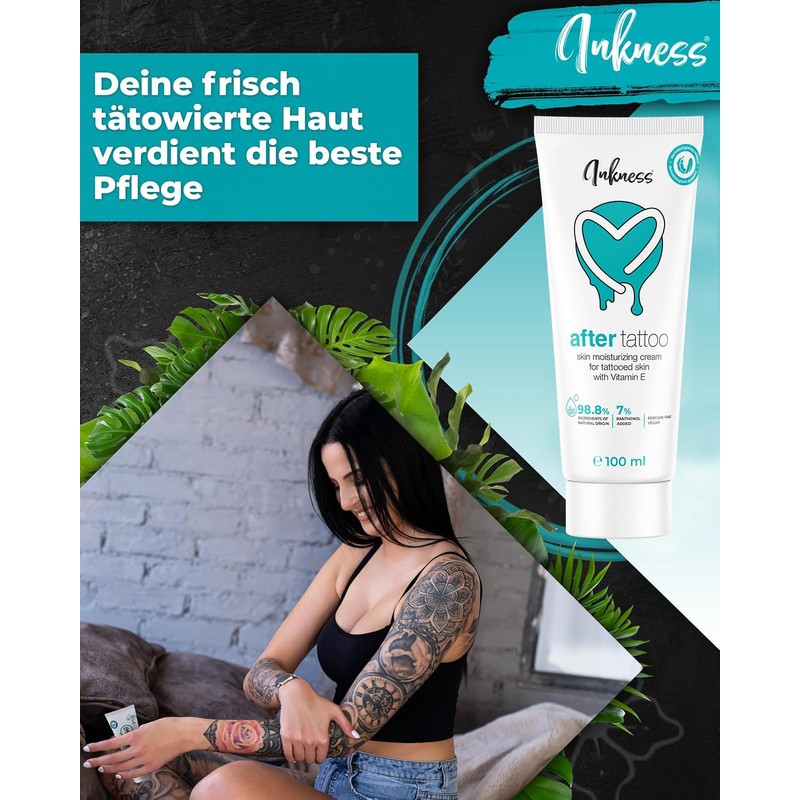 Inkness® After Tattoo (100ml) - Pflege für tätowierte Haut mit