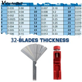 VVORHSBELL Universal Spark Plug Gap Tool Fits 10mm 12mm 14mm 16mm Precise 0.04-0.88mm Gap Setting Tool For Car & Motorcycle Maintenance (Red)