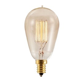 Bulbrite 132510 Pack of (4) 25 Watt Antique Clear Dimmable ST15 Shaped Candel...