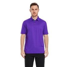 M MAELREG Golf Polo Shirts for Men Short Sleeve Performance Moisture Wicking Quick Dry Casual Collared Men’s Polo Shirts Purple