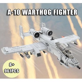 Gonli Military Building Toys for Boys Age 8-12 931pcs A-10 Fighter Jets Building Blocks WW2 Airplane Model Building Kits Ideal Gifts for Teen and Adult