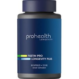 ProHealth Fisetin Supplements-15X Better Absorption from Polyphenol Blend + MCT Oil. 3rd Party Tested Pure. USA Manufactured. Powerful Antioxidant + Senolytic. Fisetin Supplement 125mg X 60 Servings