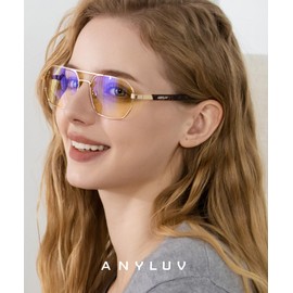 ANYLUV Blue Light Glasses for Woman/Men, Blue Light Blocking Glasses Women Computer Gaming Glasses for Eye Protection