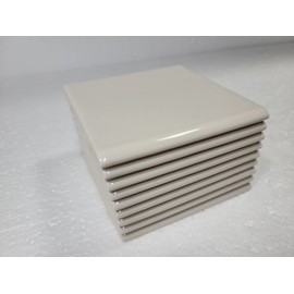 Beige Bone Almond Ceramic 4.25 in Bullnose Tile 4x4 Square Subway Trim Curved Edge Classic Color 006 Daltile 0135 9 pc 1 Sq Ft