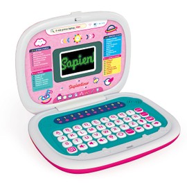Clementoni 16403 Sapientino - The First Pink - Laptop Toy 4 Years, Activity Centre and Learning Computer for Children (Italian Version), Multi-Colour, Large