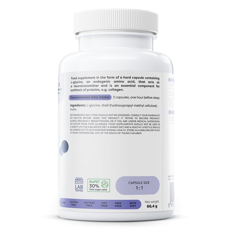 Osavi Glycine 1000mg – 60 Vegan Capsules | High–Potency Glycine