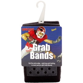 Unique Sports Junior Football Junior Grab Bands Tacky Wristbands, Black, Youth