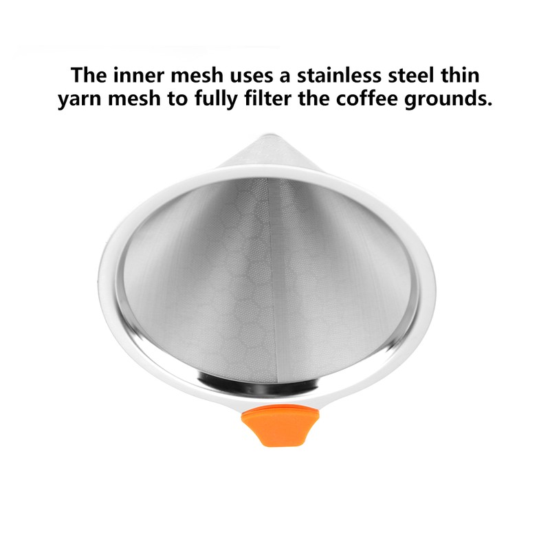 American Stainless Steel Coffee Filter Tea Coffee Dripper Coffee Mesh