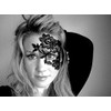 Reusable Adhesive Black Lace Masquerade Mask by LacedAndWaisted - includes