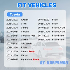 HVAC Heater Blower Motor with Brushless Motor - Compatible with Toyota Camry 2018-2024, RAV4 2019-2024, Highlander 2020-2024, Sienna 2021-2024 - Replace# 871030E090, Front Side