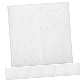 Operitacx 20 Stück Wandtattoo Mit Backsteinmuster Klebstoff Schaumstoffziegel Selbstklebende Tapete Fälschung Backsteintapete Abziehen Und Aufkleben Bad Texturiert Drinnen Xpe Schäumen Weiß