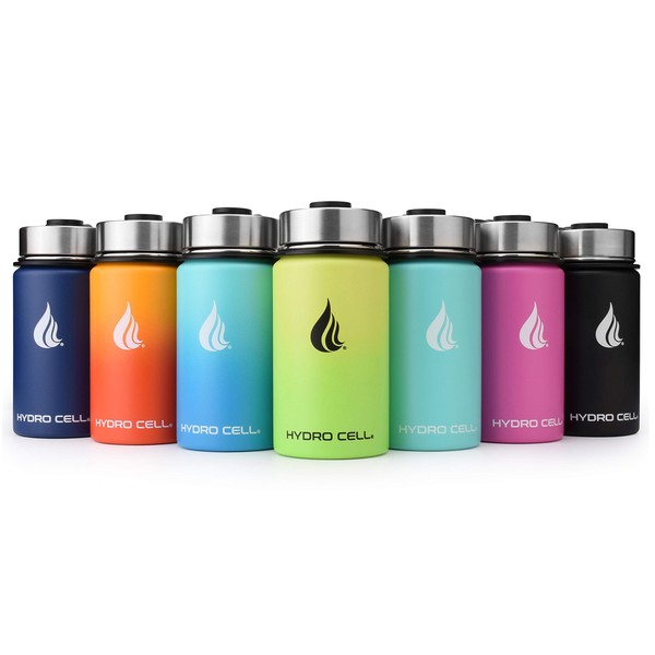HYDRO CELL Stainless Steel Water Bottle w/ Straw & Wide