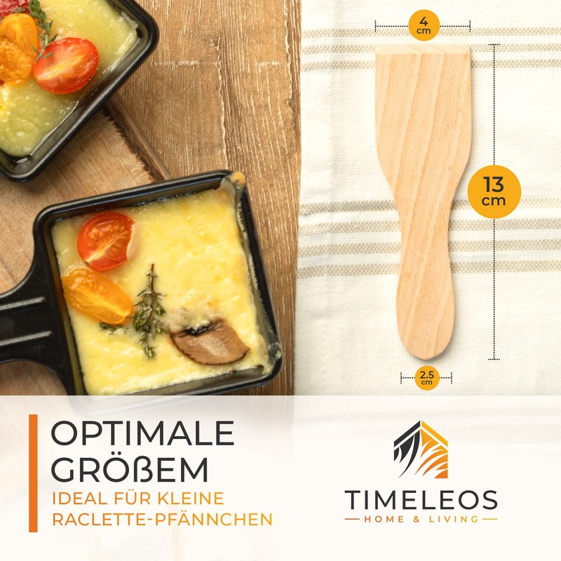 TIMELEOS Wooden Scraper Raclette Scraper Made of Domestic Beech, Raclette