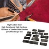 15Pcs Hollow Punch Cutter Hardened High Carbon Steel Rich Sizes