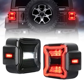 SUPAREE LED Tail Lights Fits for Jeep Wrangler JL 2018-2024 with Reverse Light Turn Signal Lamp Running Lights Side Marker Light
