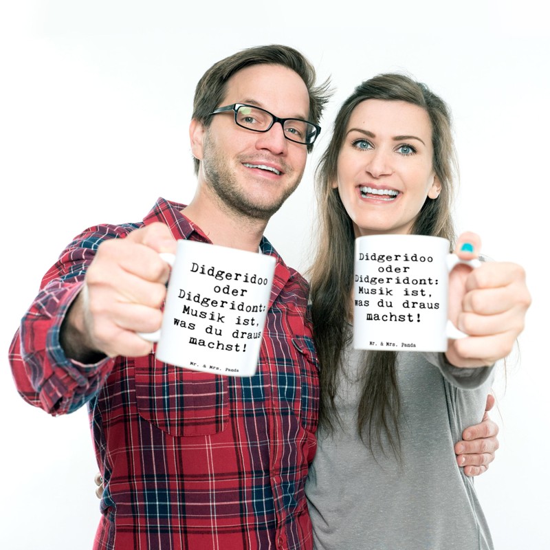 Mr. & Mrs. Panda Tasse Spruch Didgeridoo Musik - Geschenk,