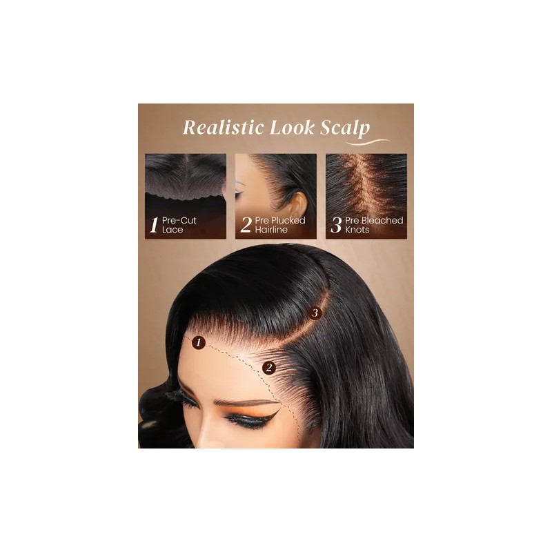 Wig Arabella Glueless 13x6 Lace Front 100 Human Hair 20