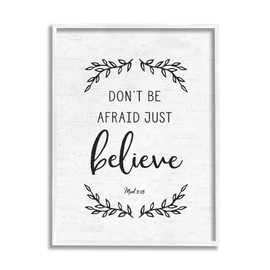 Stupell Industries Encouraging Scripture Verse Quote Casual Leaf Sprigs, Design by Lettered and Lined