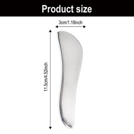 Kioiner 4.5 Inch Gua Sha Tool, Stainless Steel Gua Sha Scraping Massage Tool, Myofacial Releaser Tool Gua Sha IASTM tool for Relaxing Soft Tissue Reduce Head Face Jawlin Neck Back Legs Arms Shoulder Muscle Pain