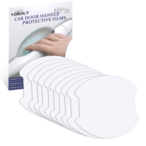Voroly 10 Pcs Car Door Handle Cup Scratch Protector Transparent