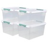 Uumitty 4 Packs 35 Quart Storage Bins with Lids, Stackable