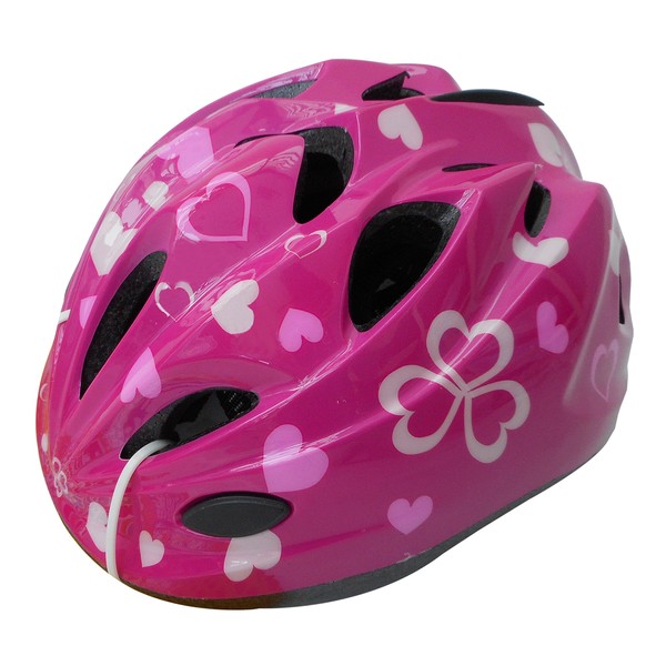 SAGISAKA 46401 Bicycle Helmet, Kids, Toddler, Standard Model, Heart Pink, 18.9 - 20.5 inches (48 - 52 cm)