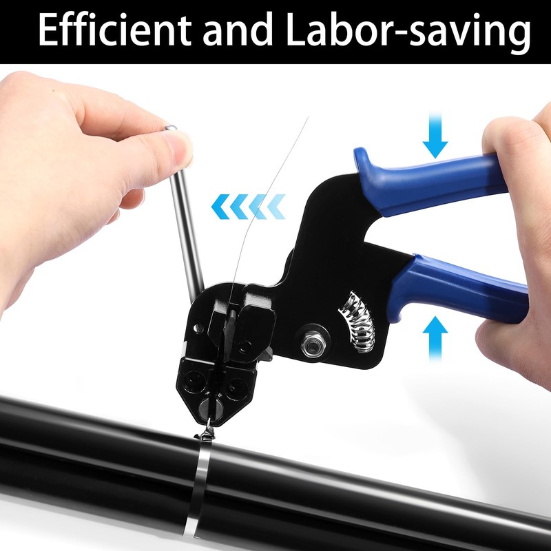 Cable Tie Gun Kit, 100PCS 4.6 x 300mm Steel Cable