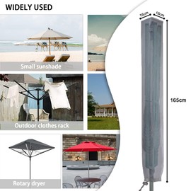 PJDH DH12002EU Rotary Airer Cover 16 x 16 x 165 cm Waterproof 600D Oxford Protective Cover for Rotary Airers, Black