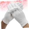 Operitacx 6 Pair Lightweight White Cotton Gloves of Protective Work