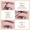 Qwesure Xixi Eyebrow Powder 2 Colours with Double Applicator, Brow
