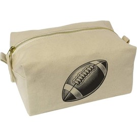 'Banded Rugby Ball' Canvas Wash Bag/Makeup Case (CS00044284)