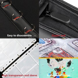 Card Collector Album, 9 Pockets, 50 Pages, Capacity for 900 Cards, Album for Trading Cards, Trainer Trading Card Albums, Store Trading Cards, Board Game Cards. (Football-L)