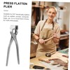 IWOWHERO Leather Craft Flatten Pliers Flat Nose Pliers Tool High