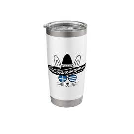 Easter Bunny Rabbit Greece Flag Greek Easter Stainless Steel Insulated Tumbler