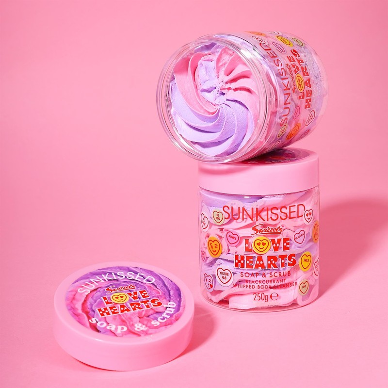 Sunkissed x Love Hearts Soap & Scrub Whipped Body Cleanser