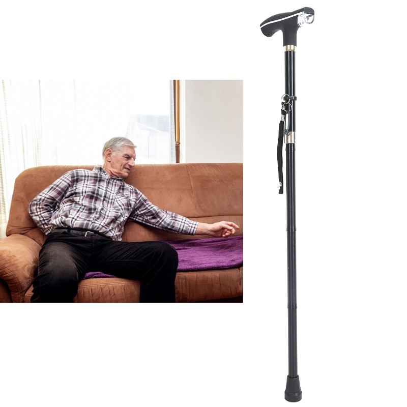 15 Gears Adjustment Elderly Folding Waking Cane Hand Walking Standing