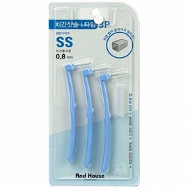 Dental interdental brush L type 3P SS 0.8mm 10ea