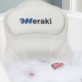 Luxury Bath Pillow - Extra Thick 5D Mesh, Neck & Back Support, Machine Washable, Includes Gift Bag - Perfect for Spa & Relaxation Cover Hand