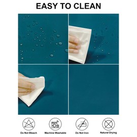 Fokitut 2 Pack Waterproof Rectangle Tablecloth, 60x102 Inch, Stain Resistant and Wrinkle Polyester Table Cloth, Fabric Table Cover for Kitchen Dining, Wedding, Party, Holiday Dinner-Caribbean Blue