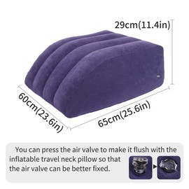 Leg Elevation Pillow, Inflatable Wedge Pillows for Sleeping, Knee Pillow for Legs Relax Muscles and Comfort Reduce Swelling,Injury,Recovery