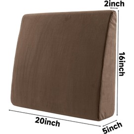 MABOZOO Wedge Recliner Leg Pillow, Foam Extra Large Foot Rest Cushion with Adjustable Straps, Recliner Footrest Extender Leg Elevation Pillow Wedge Pillow for Recliner, Bed, Sofa, Couch (Coffee)